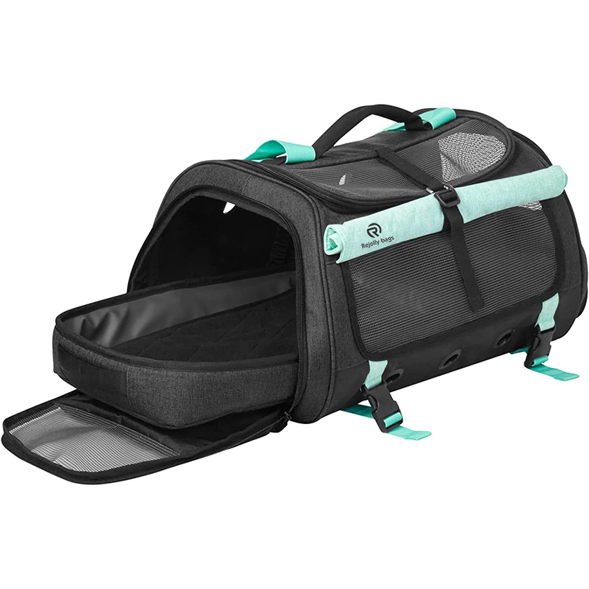 Travel Cat Carrier Bag - Portable Comfort Soft Sided Transpurrter Cat Carrier for Small Medium Cats Backpack with Shoulder Strap Pet Bag RJ206119
