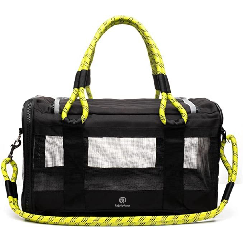 Airline Compliant Pet Carrier, Travel Bag & Car Seat. Includes Leash. Stylish. Durable Pet Bag RJ206101