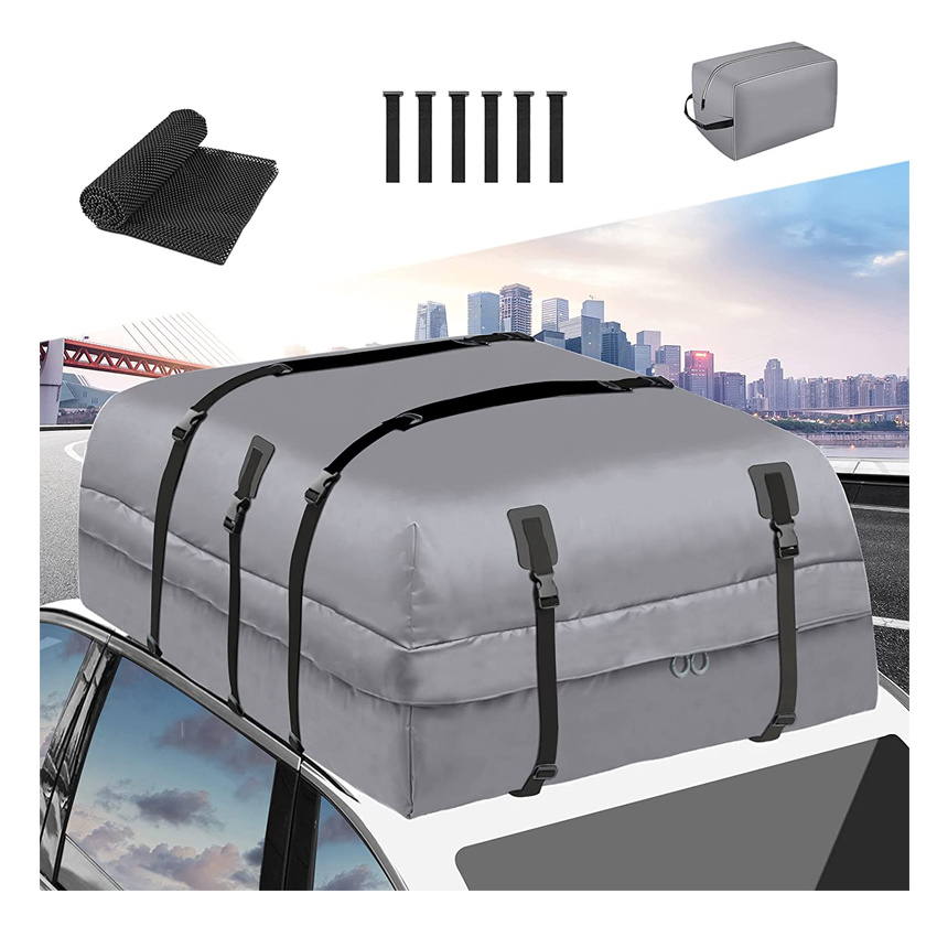 Car Roof Storage Bag Large Rooftop Cargo Carrier Bag Anti-Tear Outdoor Gear Bag