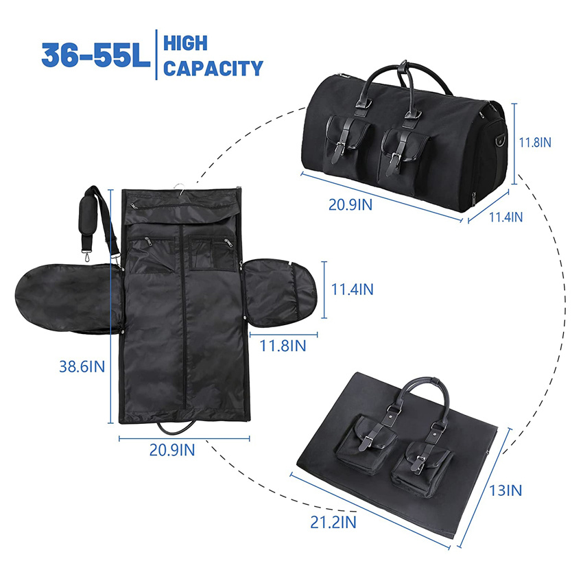 Durable Garment Bags Suit Travel Business Bag Convertible Weekend Bag Flight Duffel Bag