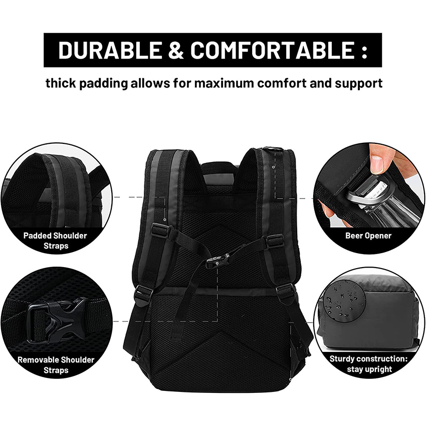 Cooler Insulated Waterproof Cooler Backpack Leakproof Lightweight with Cooler Compartment Soft Cooler for Work Beach Camping Hiking Picnics Cover Backpack