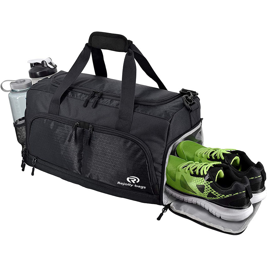 Durable Crowdsource Designed Duffel Bag with 10 Optimal Compartments Including Water Resistant Pouch