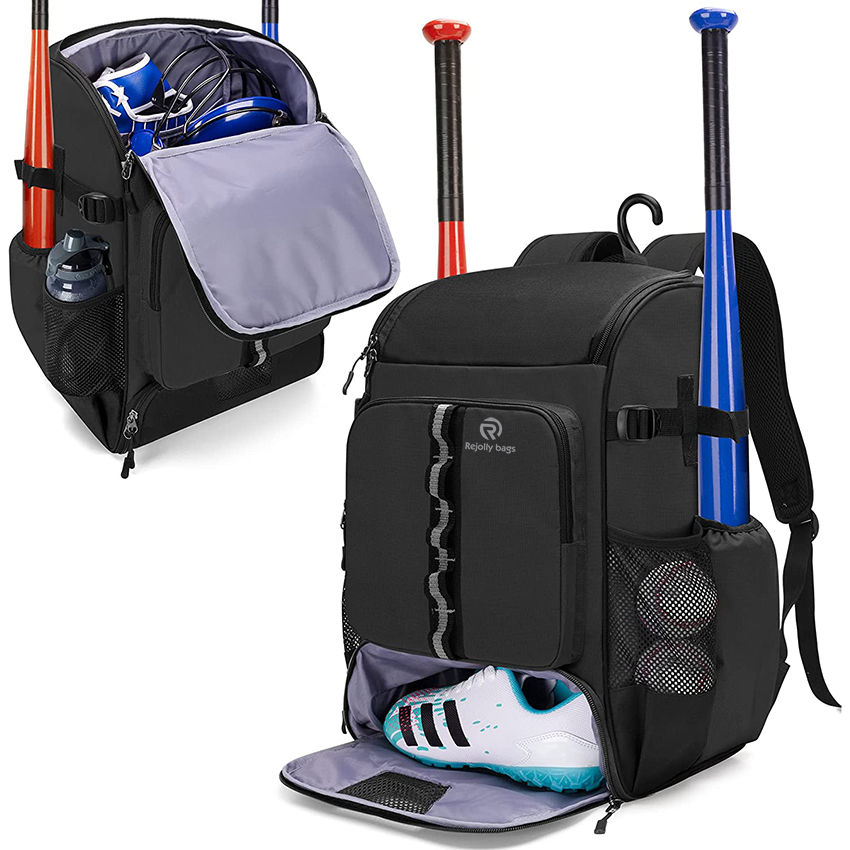 Softball Bat Bag for Youth and Adults with Separate Shoe Space and Multiple Pockets for Essentials Baseball Bags RJ19672
