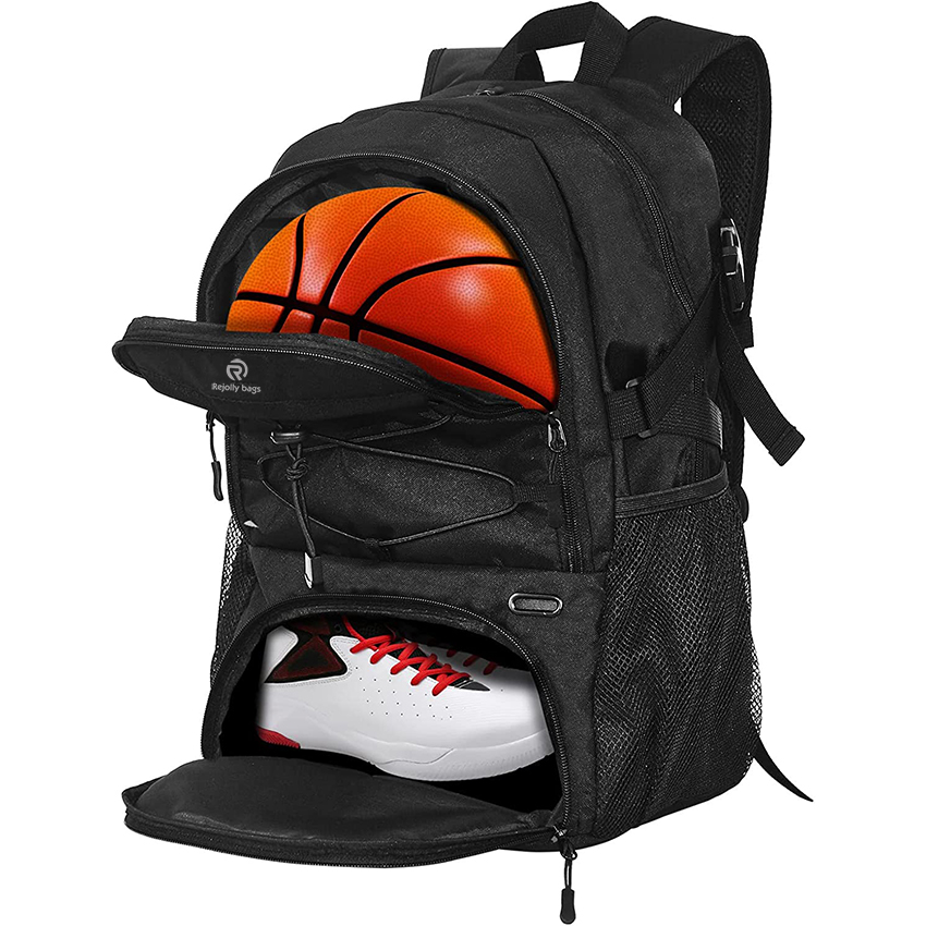 Large Sports Bag with Separate Ball holder & Shoes compartment, Best for Basketball, Soccer, Volleyball, Swim, Gym Ball Bag RJ196106