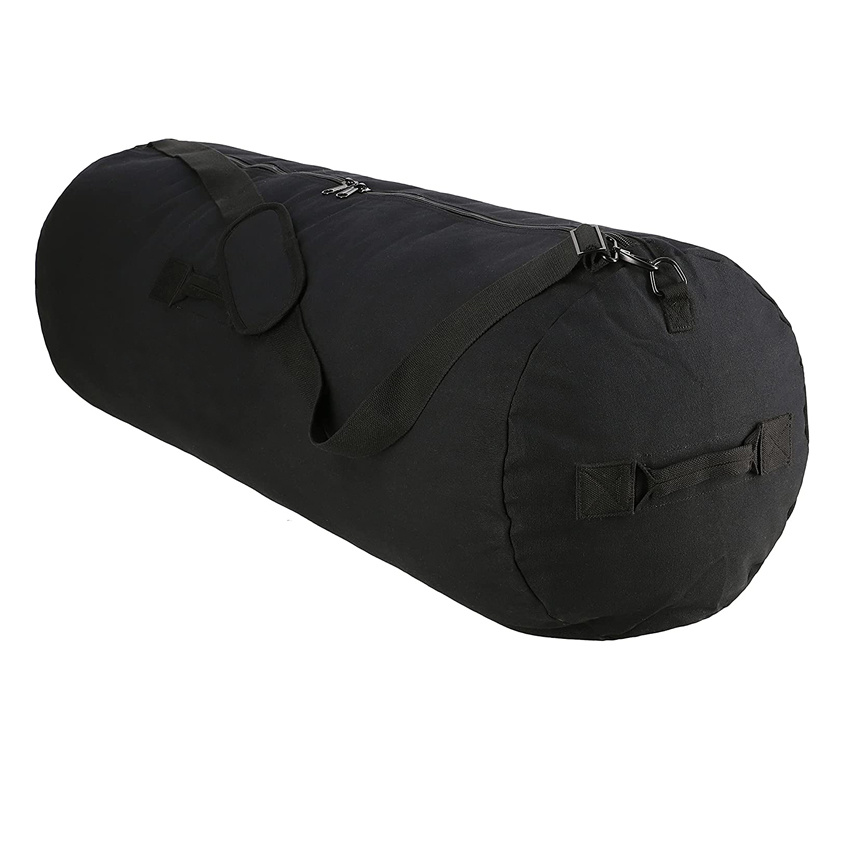 Heavy Duty Canvas Duffel Bag All Purpose Outdoor Bag with Side Zipper for Storage