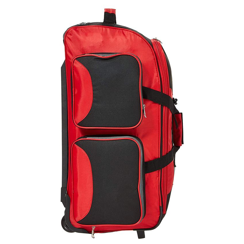Collapsible Durable Duffle Bag with Wheels Outdoor Trolley Bag Lightweight Roller Bag