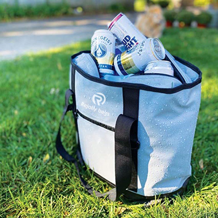 Cooler Tote Collapsible, with Side Pocket - Perfect for Pool, Beach, Picnics Dry Bag