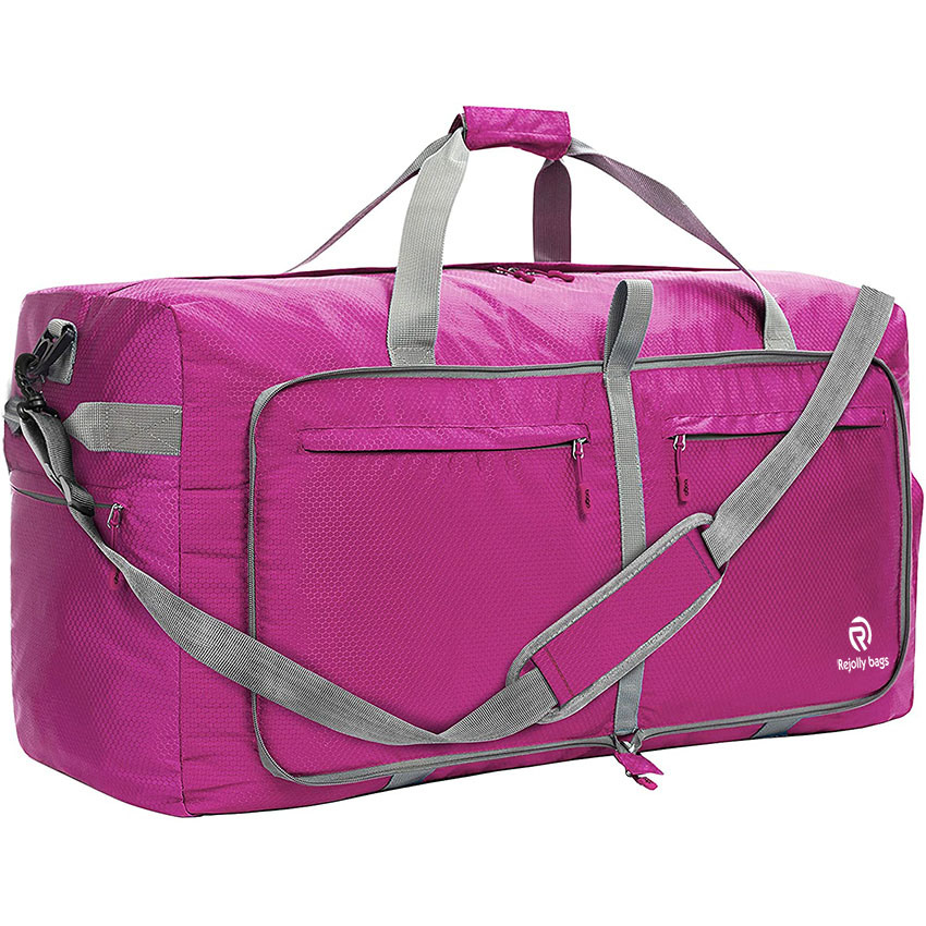 100L Travel Duffle Bag Lightweight Waterproof Shoe Pocket Foldable Weekender Bag