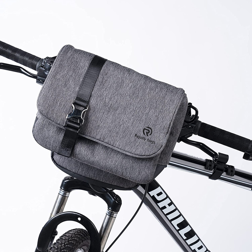 2 in 1 Bike Handlebar Bag Multifunction Quick-Release Bicycle Crossbar Front Bag Removable Work as Handbag Waterproof Bike Bag