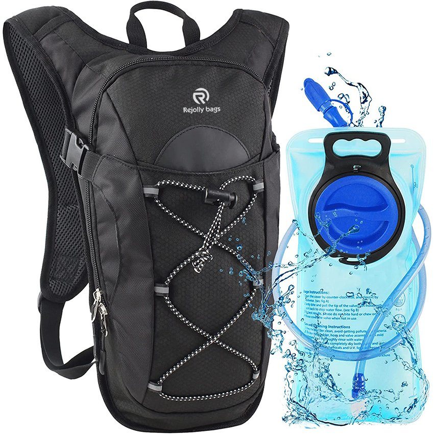 Hydration Backpack with 2L Water Bladder BPA Free Lightweight Cycling Backpack for Men Women Teenagers Waterproof Water Hydration Bag