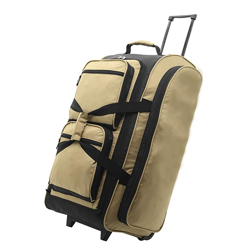 Upright Rolling Duffel Bag Durable Trolley Bag Oversized Pull Rod Bag
