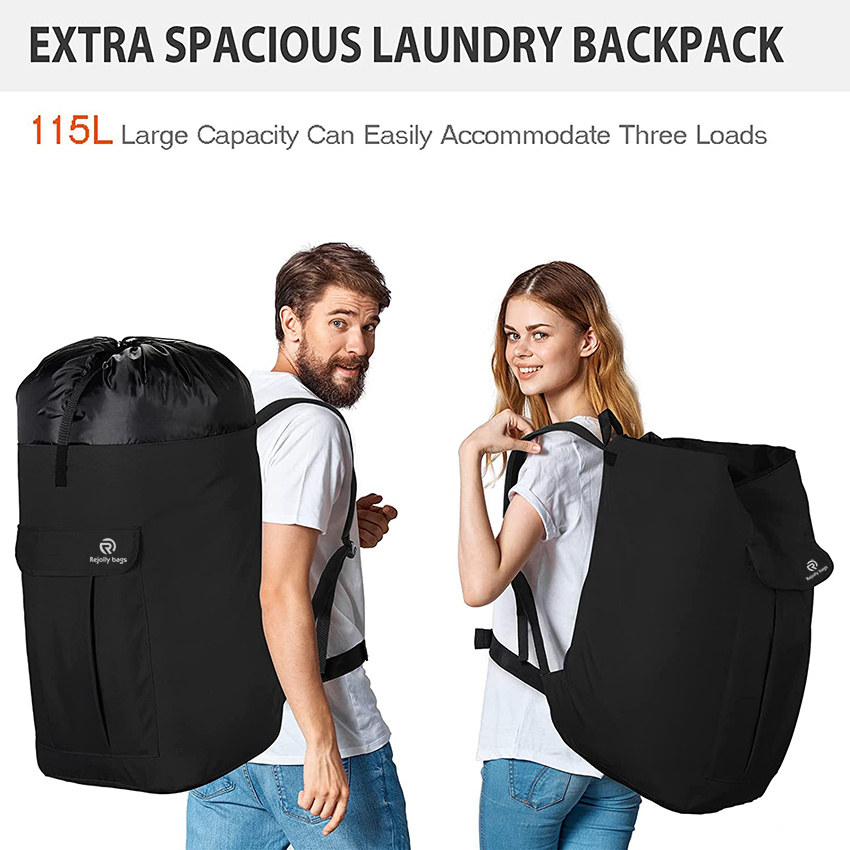 Extra Large Heavy Dutywith Straps and Belt for College Students Portable for Dorm Room, Sturdy Waterproof Laundry Hamper for Travel Laundry Bag