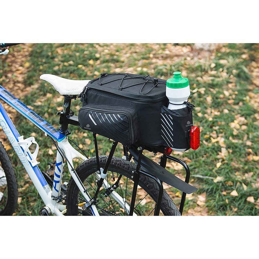 Bike Trunk Bag Bicycle Rack Rear Carrier Bag Commuter Luggage Pannier with Rain Cover Cycling Bag