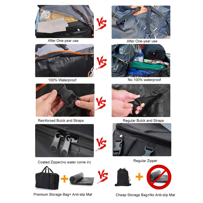 Waterproof Rooftop Cargo Carrier Heavy Duty Roof Top Luggage Storage Bag Perfect for Car Truck SUV
