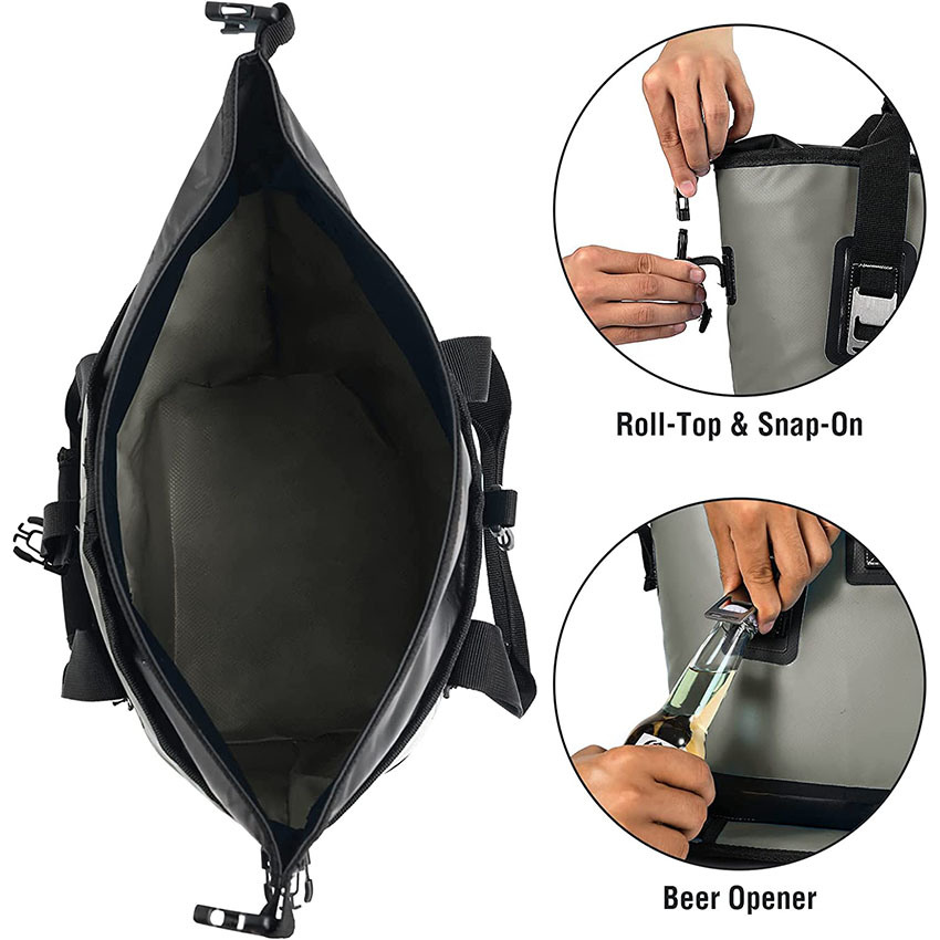 Insulated Cooler Leakproof Cooler Tote Bag Soft Sided Cooler Beach Cooler Bag with Removable Shoulder Strap for Outdoor Fish Bag