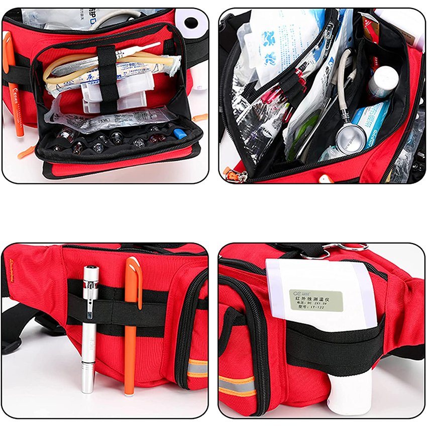 First Aid Kit Waterproof Hiking Backpacking for Travel Vehicle Outdoors Bag Emergency Medical Supplies