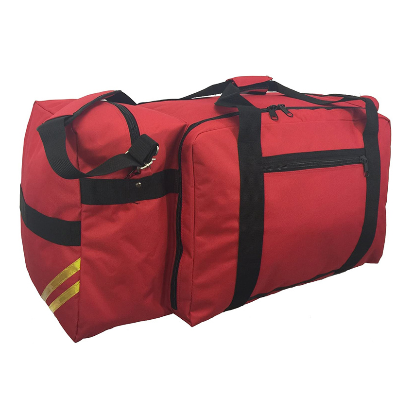 Firefighter Gear Bag Heavy Duty Fireman Equipment Bag Red Emergency Paramedic EMT Bag