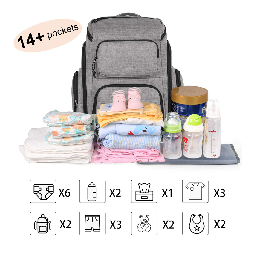 Multi-Functional Baby Travel Backpack Fashion Diaper Bag Women Bag