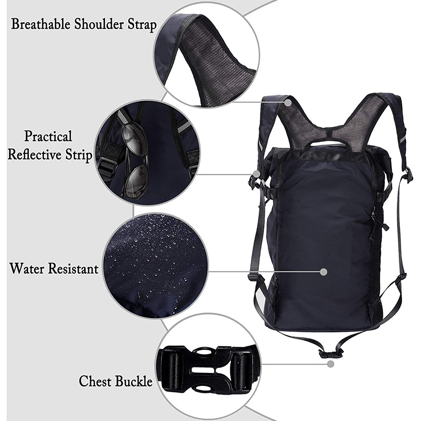 Foldable Lightweight 25L Outdoor Dayback Water Resistant Travel Camping Backpack