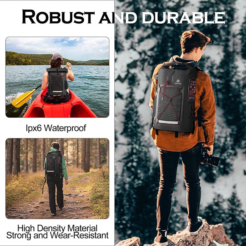 Roll Top Dry Sack Backpack Waterproof Bag Floating Dry Bag for Kayaking Dry Bag