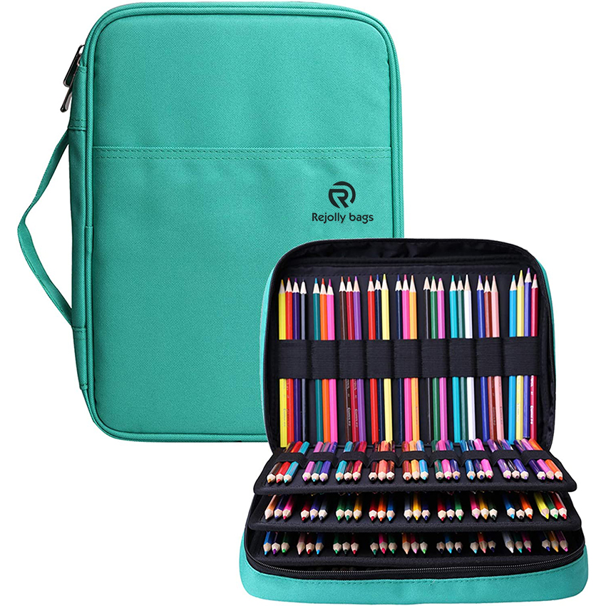 Pencil Case for Adults with Zipper for Student Artist Handy Glitter Gel Pens, Refills, Waterproof Pen Bag RJ21640
