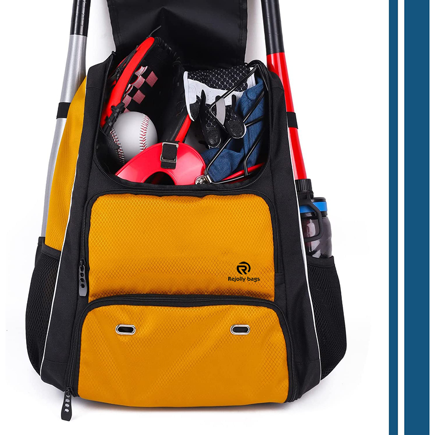 T-Ball & Softball Bat Bag with Shoes Compartment for Youth, Boys Girls and Adult, Lightweight Baseball Bag with Fence Hook Hold Bat Baseball Bags RJ19673
