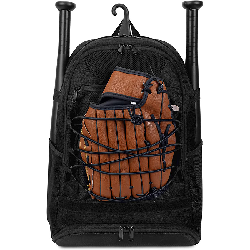 Sports Bag for T-Ball & Softball Equipment, Bat & Glove Holder Backpack with Helmet & Shoe Compartments for Youth and Adult Baseball Bag RJ19686