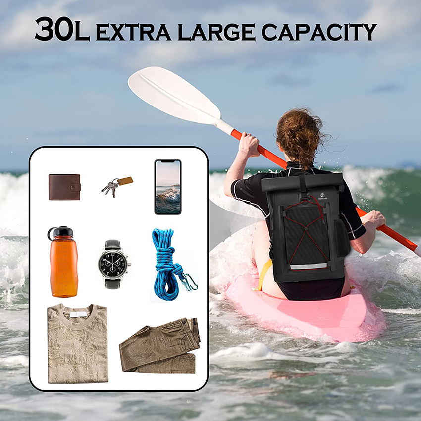 Roll Top Dry Sack Backpack Waterproof Bag Floating Dry Bag for Kayaking Dry Bag