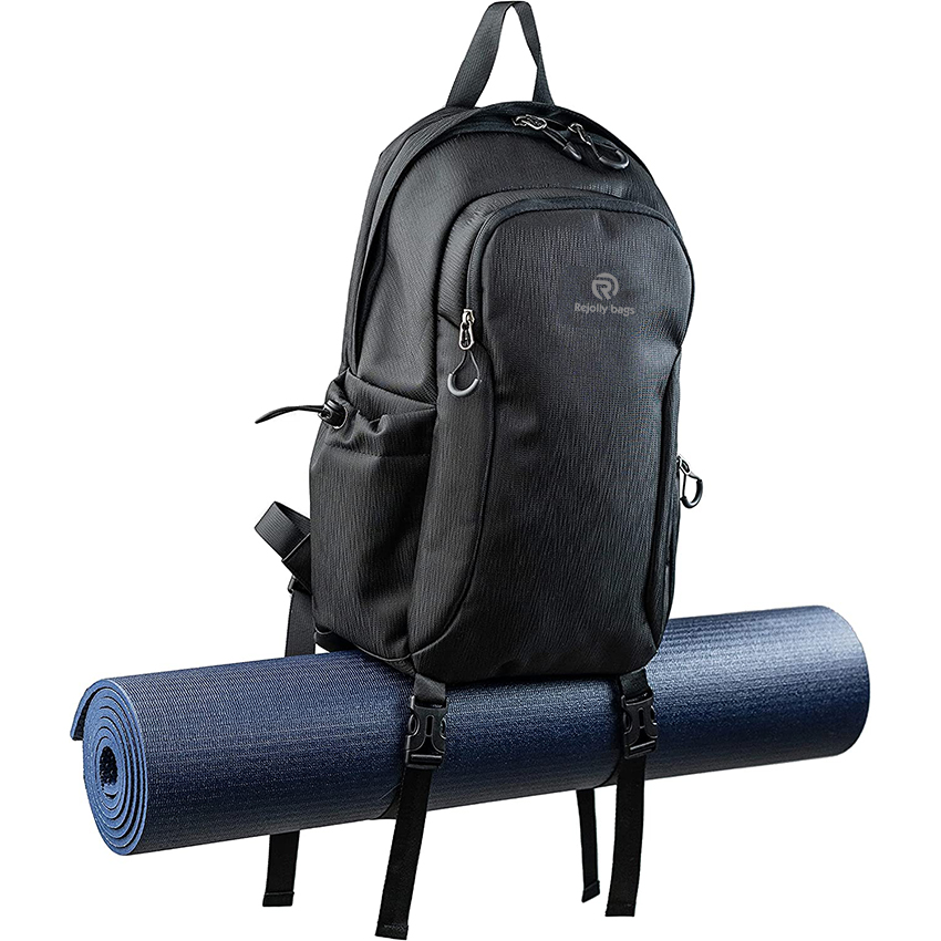 Yoga Mat Mid-Size Backpack for Workout Gear and Fitness Accessories, Stain Resistant, Adjustable Travel Pack Sports Bag RJ196185