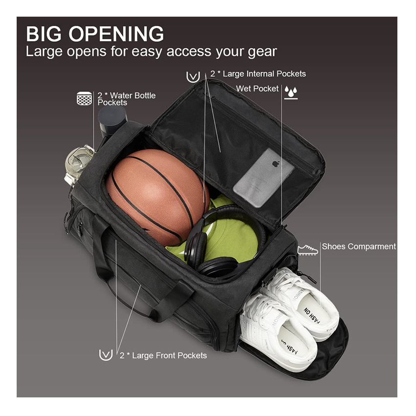 Multifunctional Overnight Weekender Bag Fitness Workout Sports Duffle Luggage Bag