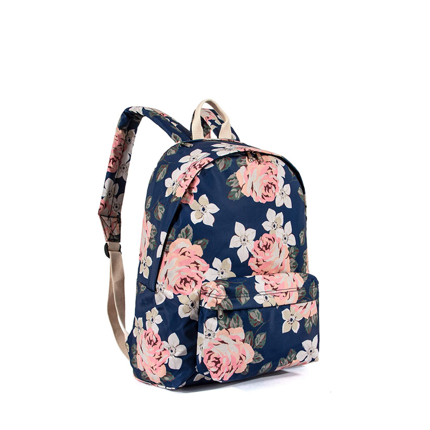 Student Backpack Flower Printing Schoolbags for Laptop Camping Rucksack Travel Bag