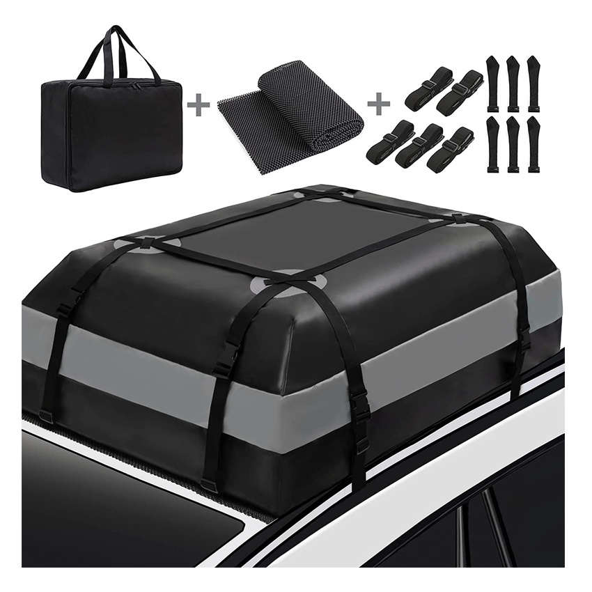 Car Roof Bag Rooftop Cargo Carrier Waterproof Car Top Luggage Storage Bag with Anti-Slip Mat