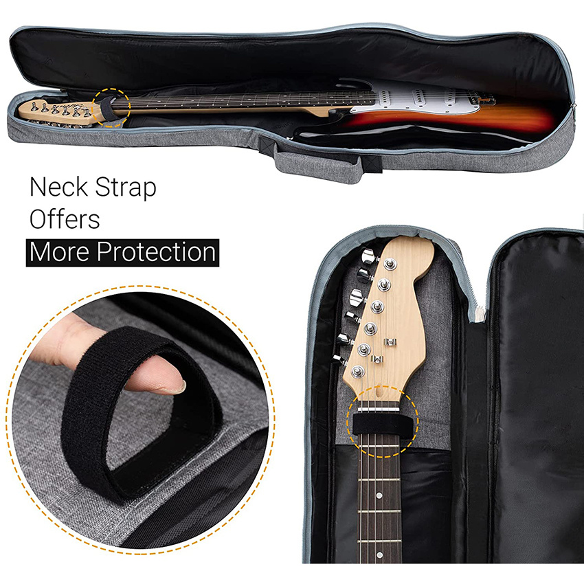 Padded Electric 0.35in Padding Dual Adjustable Shoulder Strap Electric Guitar Case