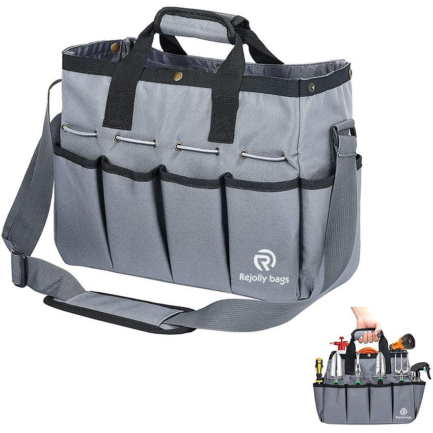 900d Heavy Duty Garden Storage Bag with Organizer and Pockets & Handlelong Adjustable Shoulder Strap Tool Bag