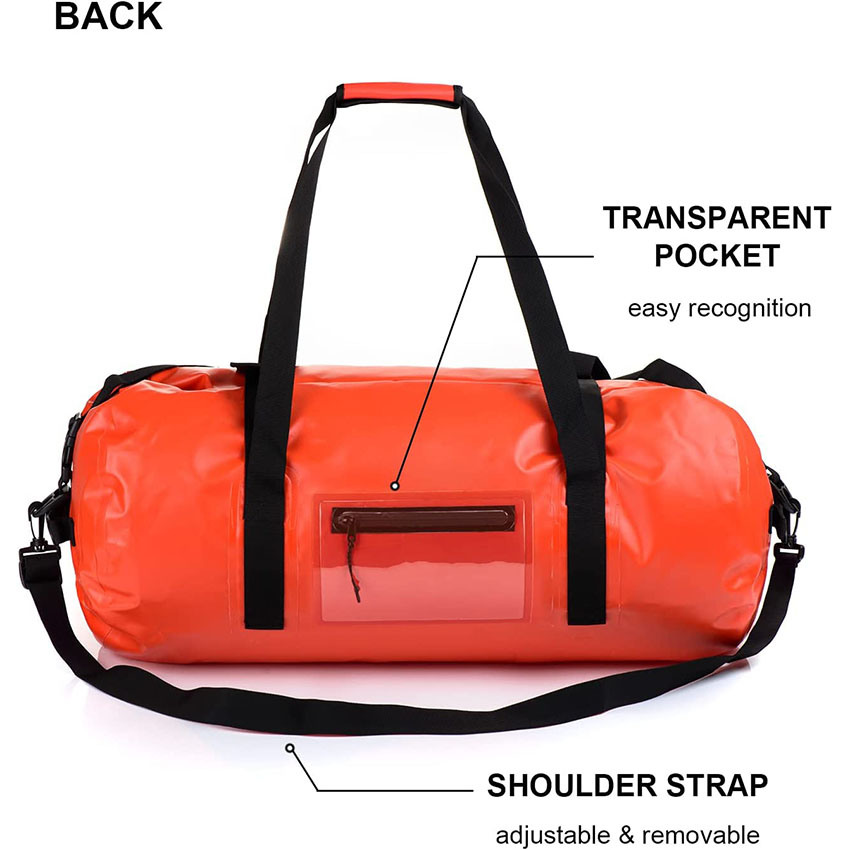 Waterproof Duffel Bag 60L for Kayaking Boating Swimming Rafting Canoeing Water Sports Hiking Camping Motorcycling Bag