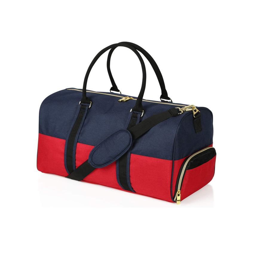 Canvas Duffle Bag with Shoe Compartment Sport Bag Gym Bag Travel Luggage Handbags
