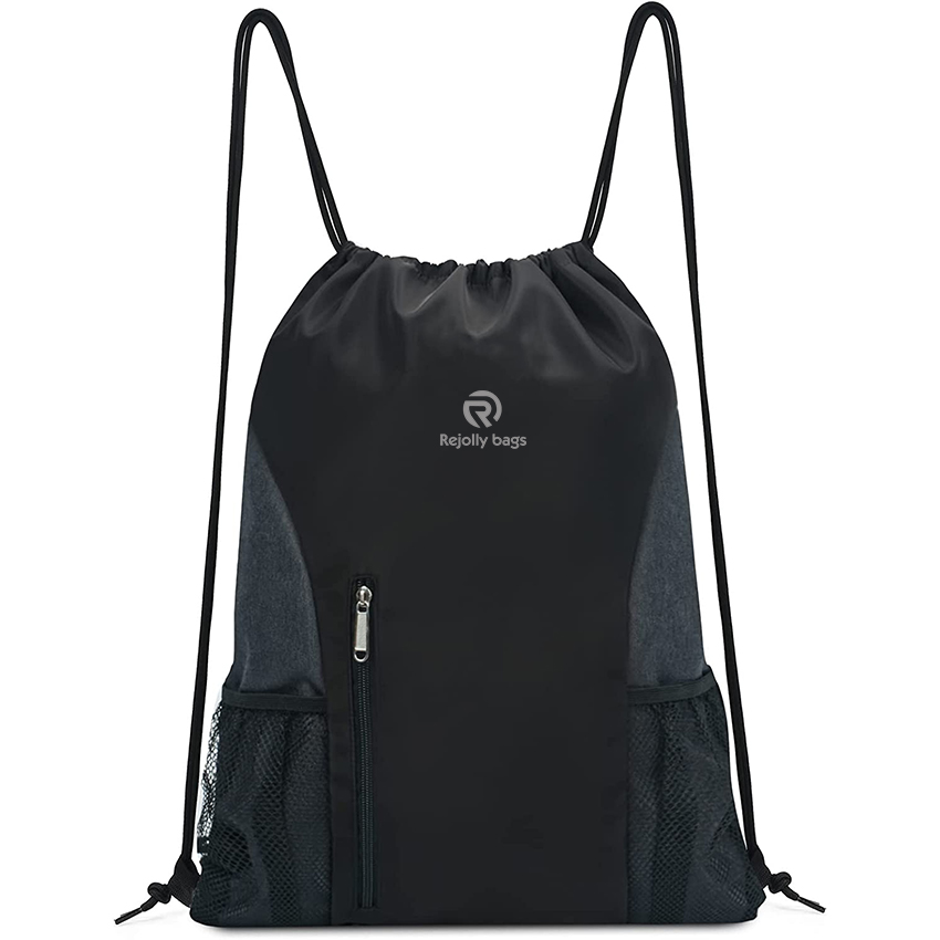 Drawstring Backpack Sports Gym Sackpack with Mesh Pockets Water Resistant String Bag for Women Men Children Ball Bag RJ196122