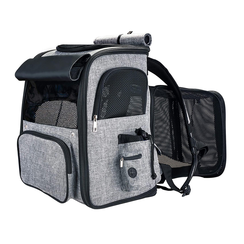 Wholesale Large Expandable Pet Carrier Backpack Dog Cage Small Animal Carry Bag
