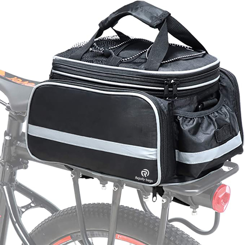 Bike Trunk Bag Extendable Large Capacity Saddle Pack Waterproof Bicycle Rear Rack Luggage Carrier Cycling