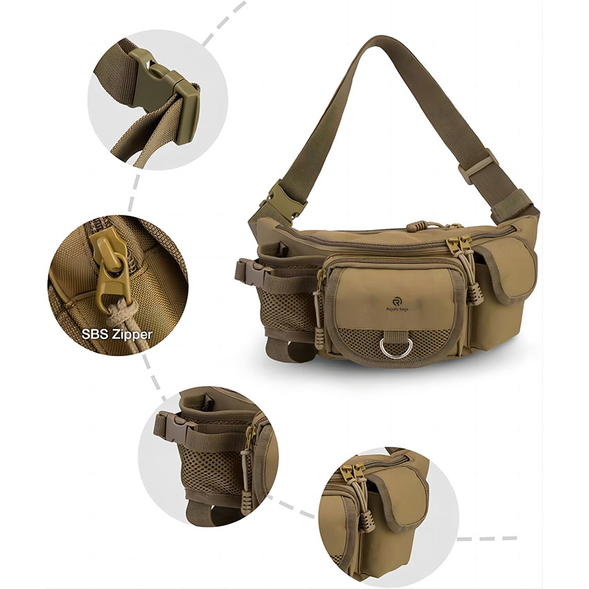 Portable Outdoor Fishing Tackle Pack Lightweight Multiple Waist Bag RJ21789
