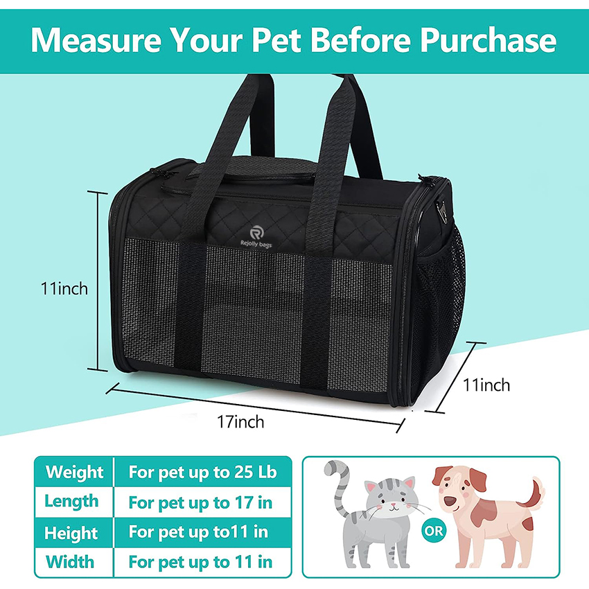 Foldable Cat Travel Backpack Carrier Pet Travel Bag Carrier Airline Approved Expandable Small Pet Carrier Pet Bag RJ206100