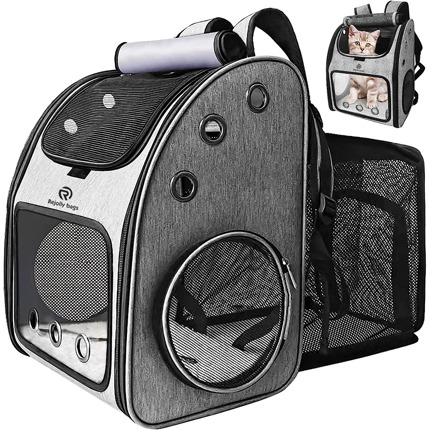 Foldable Cat Travel Backpack Carrier Pet Travel Bag Carrier Airline Approved Expandable Small Pet Carrier Pet Bag RJ20699