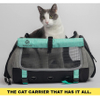Travel Cat Carrier Bag - Portable Comfort Soft Sided Transpurrter Cat Carrier for Small Medium Cats Backpack with Shoulder Strap Pet Bag RJ206119
