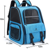 Waterproof Cat Pet Backpack for Medium Small Cats and Dogs 20 lbs with Bottom Support Two Way Entry Cat Backpack Carrier for Travel Pet Bag RJ206114