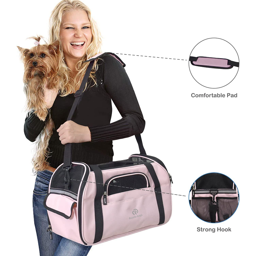 Soft-Sided Kennel Pet Carrier for Small Dogs, Cats, Puppy, Airline Approved Cat Carriers Dog Carrier Collapsible, Travel Handbag Pet Bag RJ206105