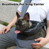 Dog Sling Carrier Puppy Carrier Openable Breathable Mesh Hands-Free Small Dog Carry Travel Bag Large Space Pet Carrier for Outdoor Hiking Pet Bag RJ20696