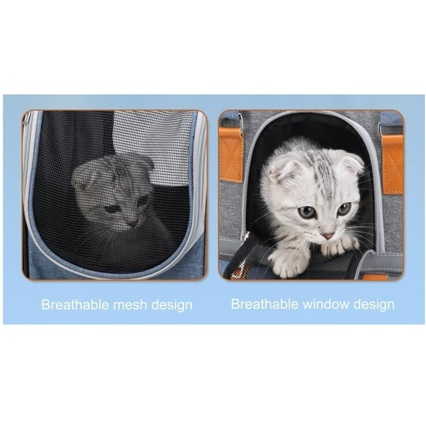 Portable Pet Travel Carrier Bag, Expandable Pet Carrier Backpack for Cats, Dogs and Small Animals, Super Ventilated Design Pet Bag RJ206117