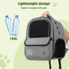 Cat Backpack Carrier for Cats and Puppies, Small Dog Backpack Carrier with Breathable Mesh Travel Camping Outdoor Pet Bag RJ206120