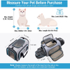 4 Sides Expandable Cat Carrier Bag with Removable Fleece Pad, Large Soft Sided Pet Travel Carrier, Dog Carrier for Cats, Puppy and Small Dogs Pet Bag RJ20698