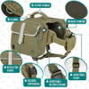 Dog Backpack for Medium Large Dogs, Dog Saddle Bag For Dogs to Wear with Reflective Safety Side Pockets Hiking Camping Pet Bag RJ206116